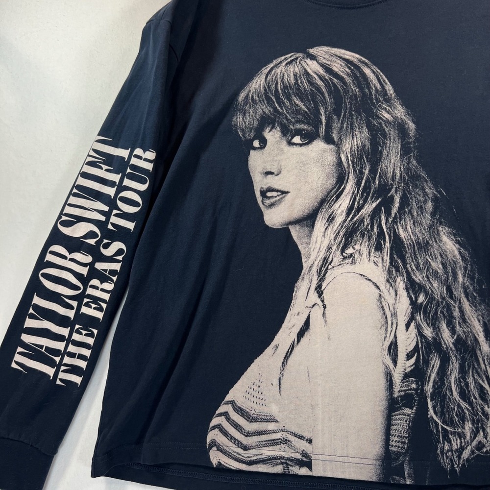 Taylor Swift The Eras Tour Long Sleeve Graphic Shirt Black XL Concert Merch - Picture 2 of 7